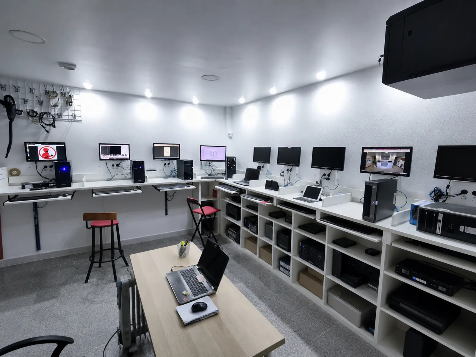 Zona de trabajo del taller TU INFORMÁTICO SAT